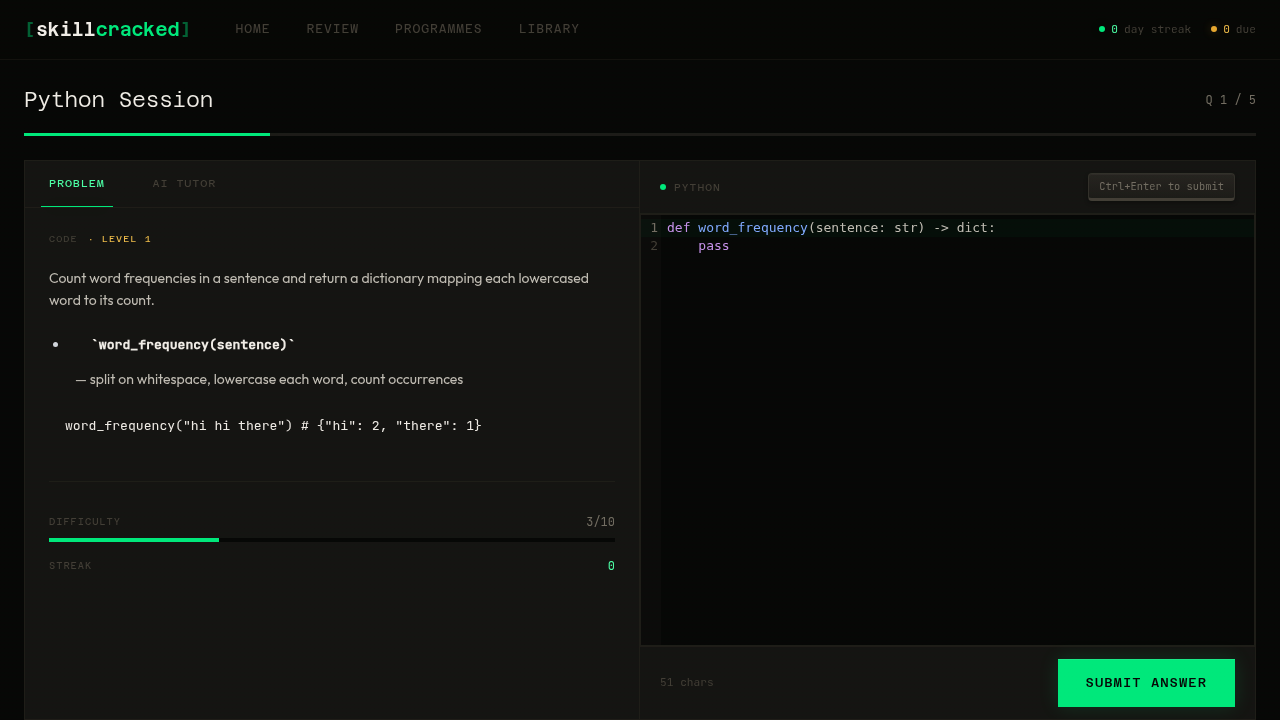 Code session